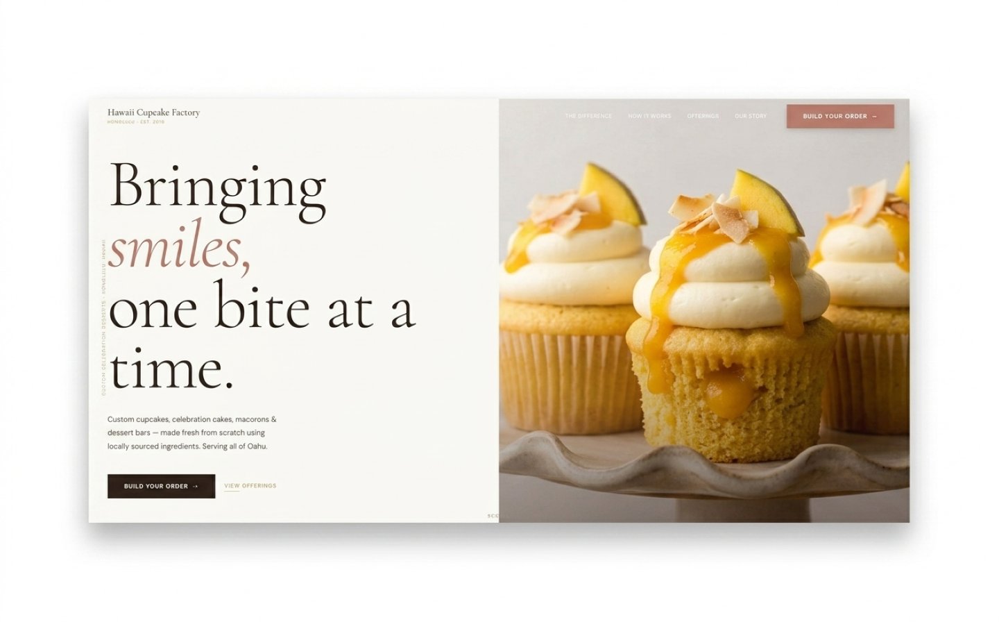Hawaii Cupcake Factory new website